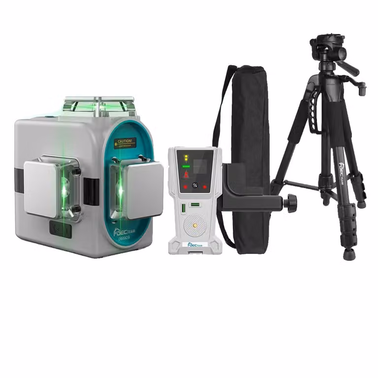 livella laser 3D, raggio verde 3x360°, autolivellante, alta precisione, SET 4