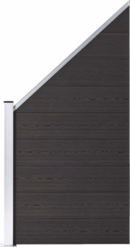 Maison Exclusive - Elemento per recinzione WPC 95x(105-180) cm Nero