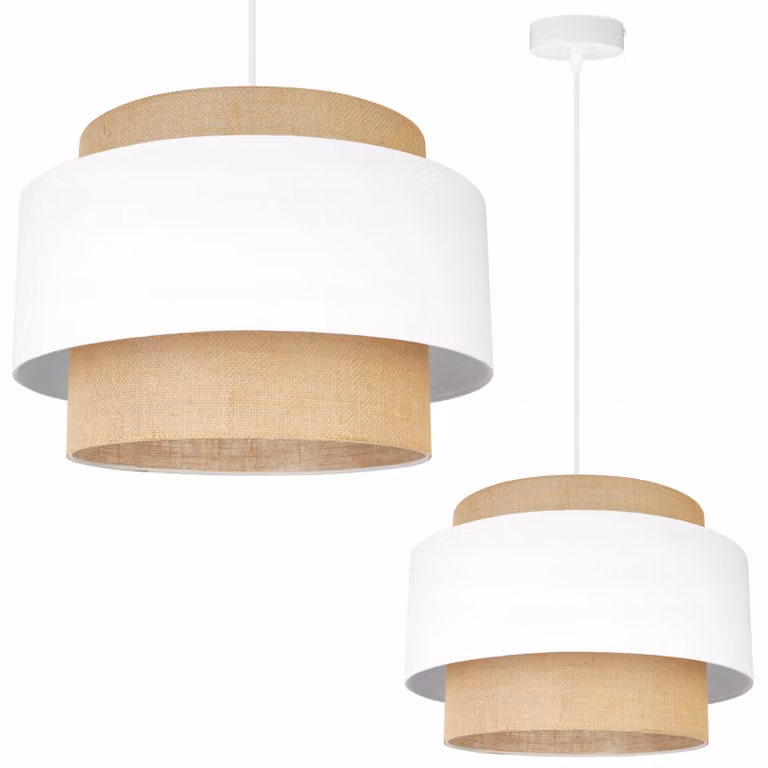 Lampada a sospensione, lampadario da soffitto, paralume, Boho Juta