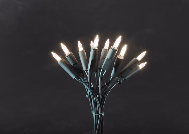 Konstsmide - Mini-favole a LED, 35 diodi bianco caldo, 230V, per interni, cavo verde ; 6302-100