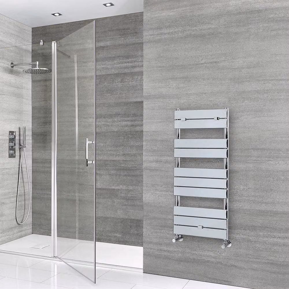 Scaldasalviette di Design - 1000mm x 450mm - Cromato - Lustro