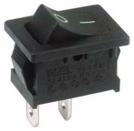 Interruttore a levetta 10A/250V, on/off, colore nero, 1 pezzo