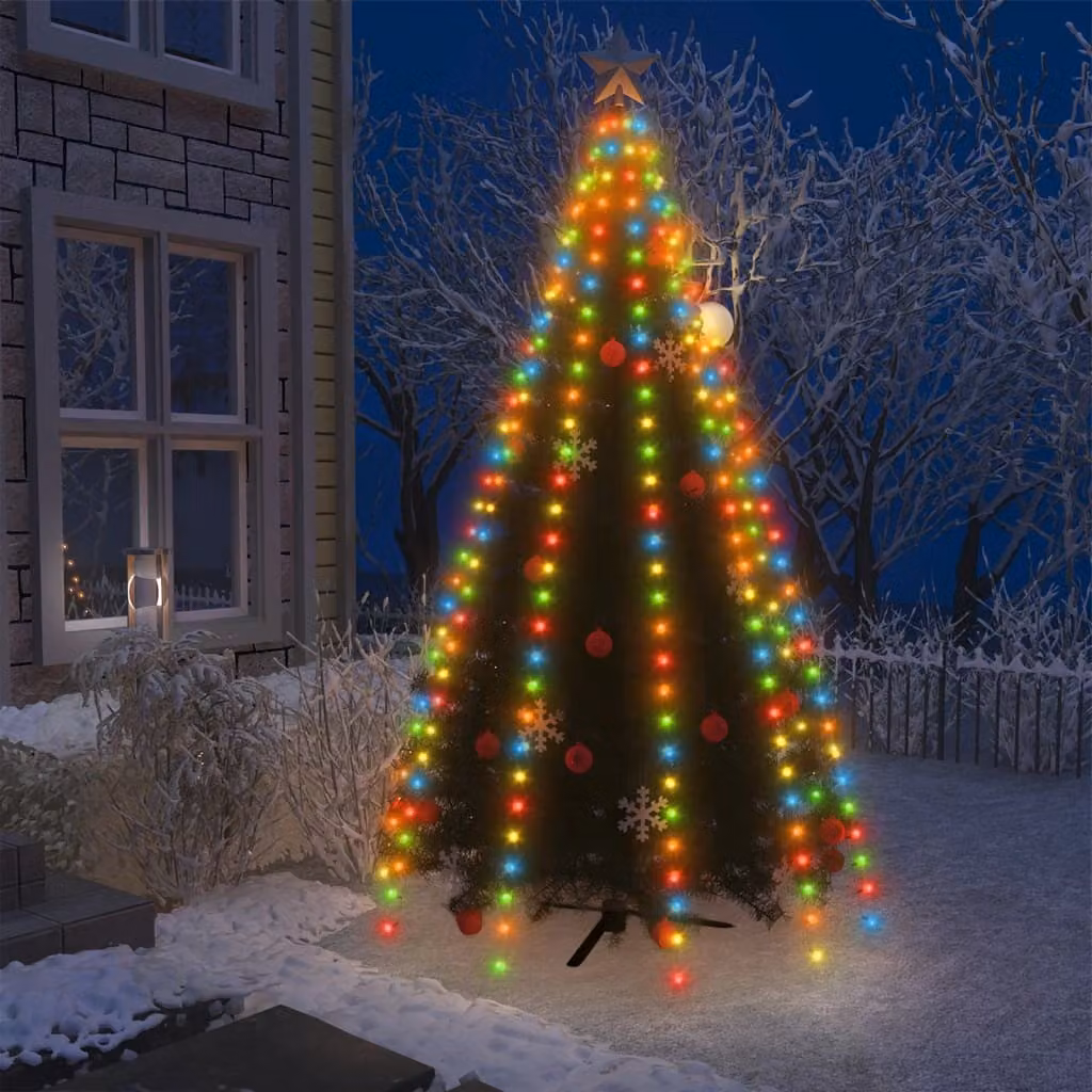 Maison Exclusive - Rete di Luce per Albero di Natale 250 LED Multicolore 250 cm