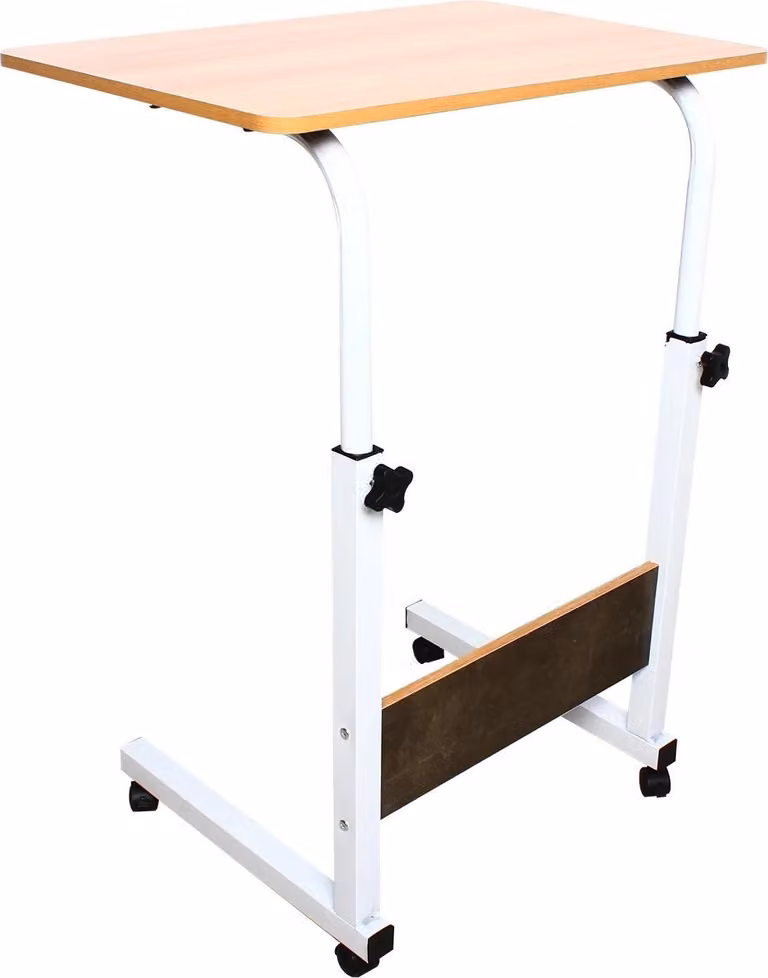 Scrivania per computer/laptop - Scrivania angolare a forma di L - Con rotelle - Metallo (ferro) - Richiede assemblaggio - Per scuola/uso commerciale