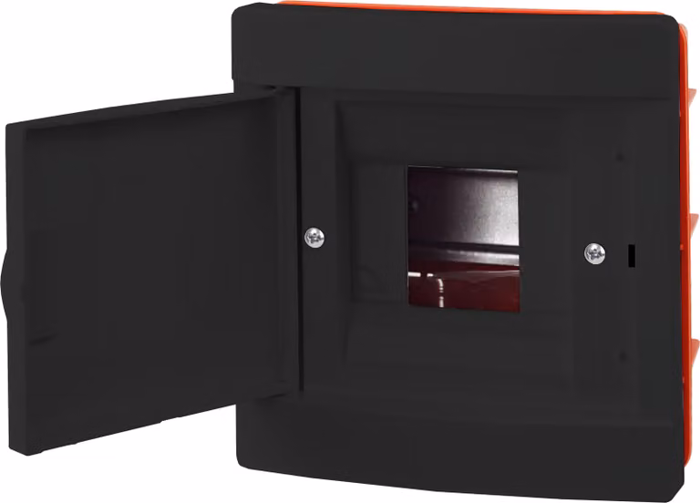 Scatola di derivazione da incasso, quadro elettrico a parete, piccolo quadro IP40, colore nero, 4 moduli