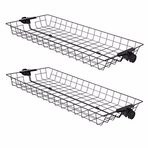SoBuy Set 2 cesti metallici per armadio telescopico