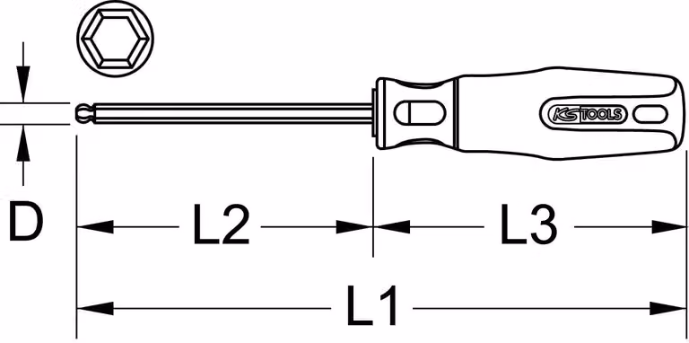 KS Tools 159.1060 Allen wrench