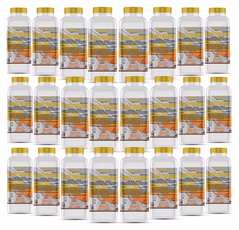 Bioetanolo inodore 96,6% 24L per caminetti universali senza fumo e senza fuliggine GiDeli