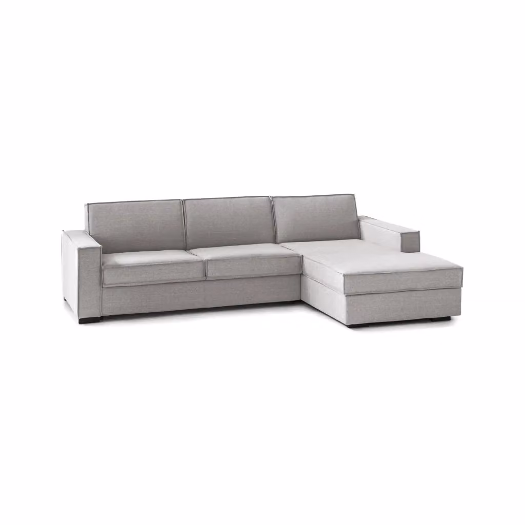Divano ad angolo Ametrino TALAMO ITALIA con penisola contenitore destra, Grigio, L: 280 cm, P: 95 cm, H: 90 cm – 2