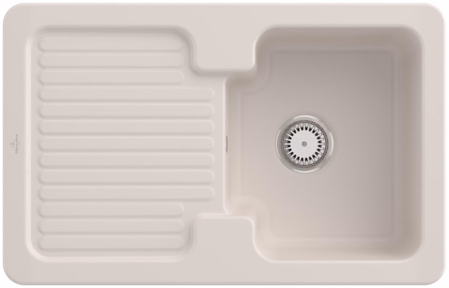 Lavello Villeroy&Boch, lavello da cucina Condor 45 Crema 800x510 mm, larghezza mobile sottolavello 45 cm