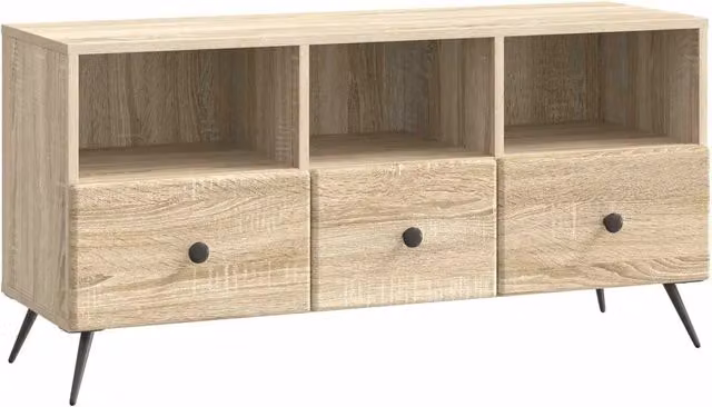 Mobile TV-Credenza Rovere Sonoma in Legno, Colore Marrone, L 102 x P 34,5 x H 50 cm – 1