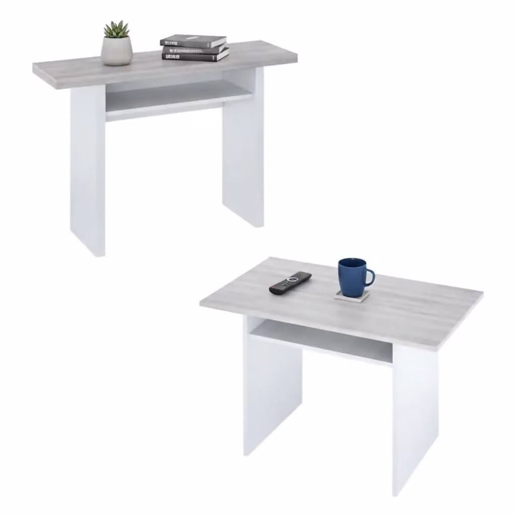 Tavolo estensibile DMORA Arila bianco, tavolo consolle pieghevole con apertura a libro, L: 120 cm, P: 35 cm, H: 77 cm – 2