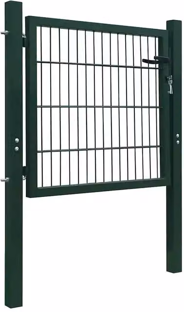 Cancello singolo per recinzione 2D in acciaio verde L: 100 cm, H: 80 cm CFW2379121 – 1