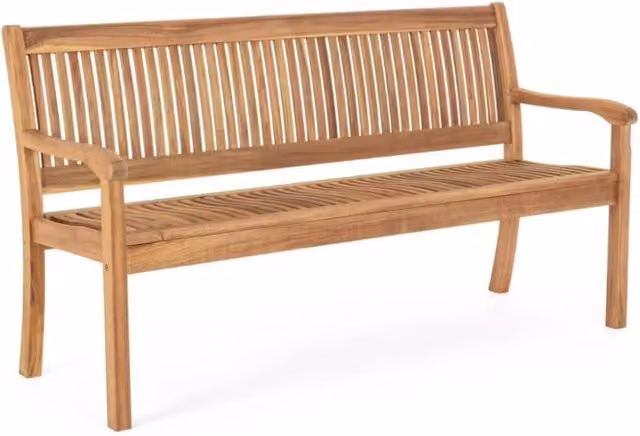 Panca a tre posti in legno massiccio 158x62x88 h cm