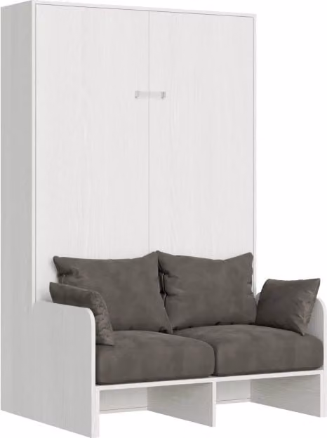 Letto contenitore a scomparsa GIORDANOSHOP modello Kentaro con divano, Bianco – 1
