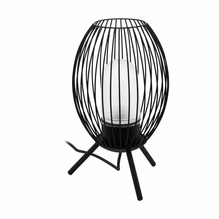 Eglo 900123 FUSIGNANO E27 lampada da tavolo per esterni Ø265mm nero bianco IP44