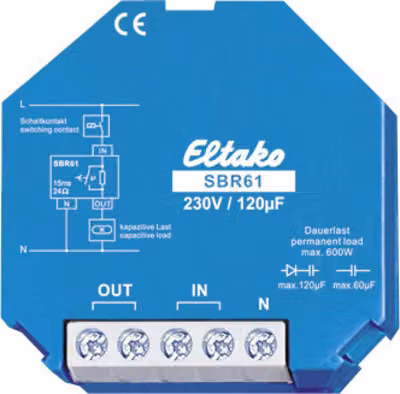 Eltako Electronics Relè limitatore di corrente 1 contatto NA 10A/250V SBR61-230V/12 (61100330)