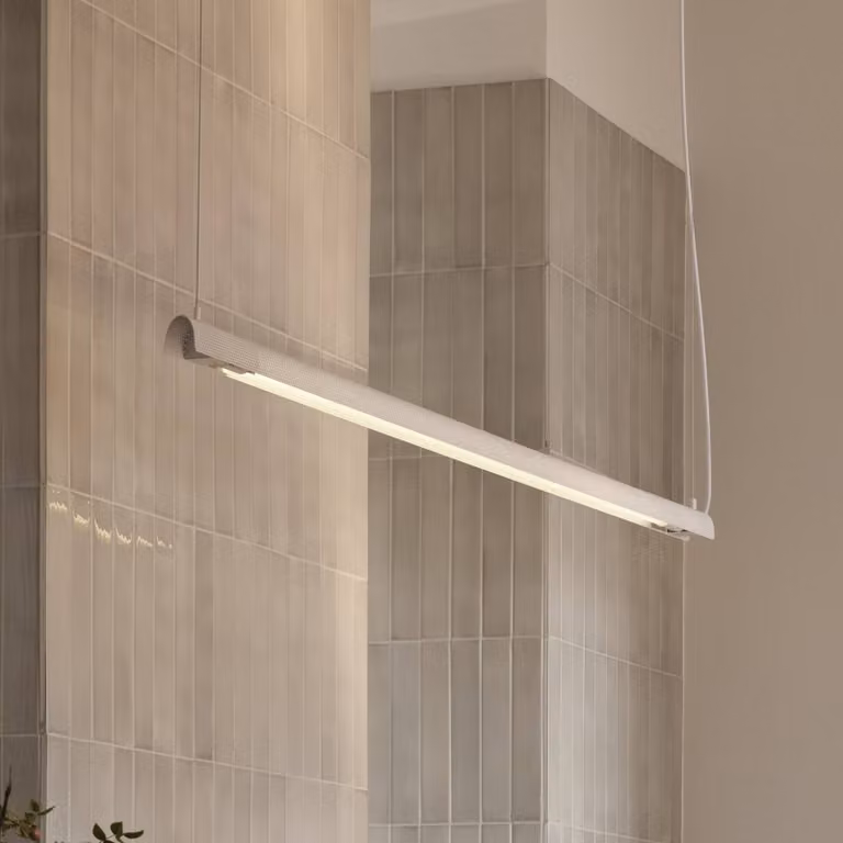 GEJST Lampada a sospensione Radent, Bianco / Opale, Soggiorno / Sala da pranzo, Metallo, Lampada a sospensione