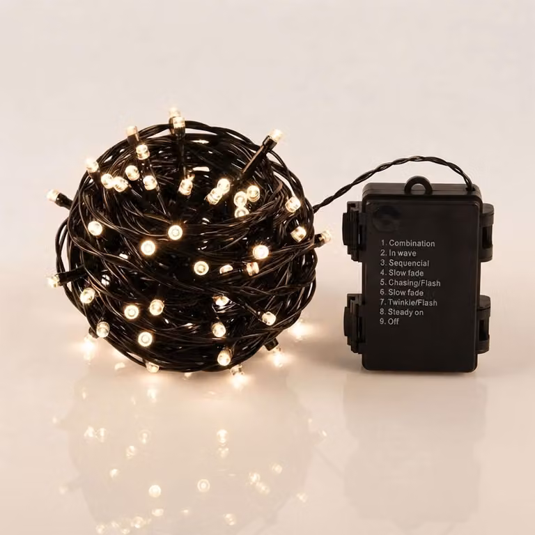 Catena luminosa a LED per interni ed esterni - 40 LED / 3 metri - Illuminazione decorativa con 8 funzioni
