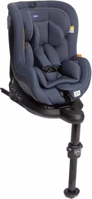 Seggiolino auto Chicco Seat 2Fit i-Size Grigio e Blu con rivestimento in tessuto morbido e regolabile