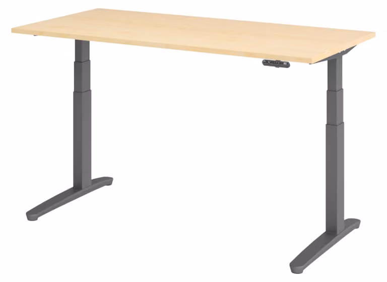 Scrivania elettrica bümö XBHM - Decorazione: acero, dimensioni: 160 x 80 cm, struttura: grafite