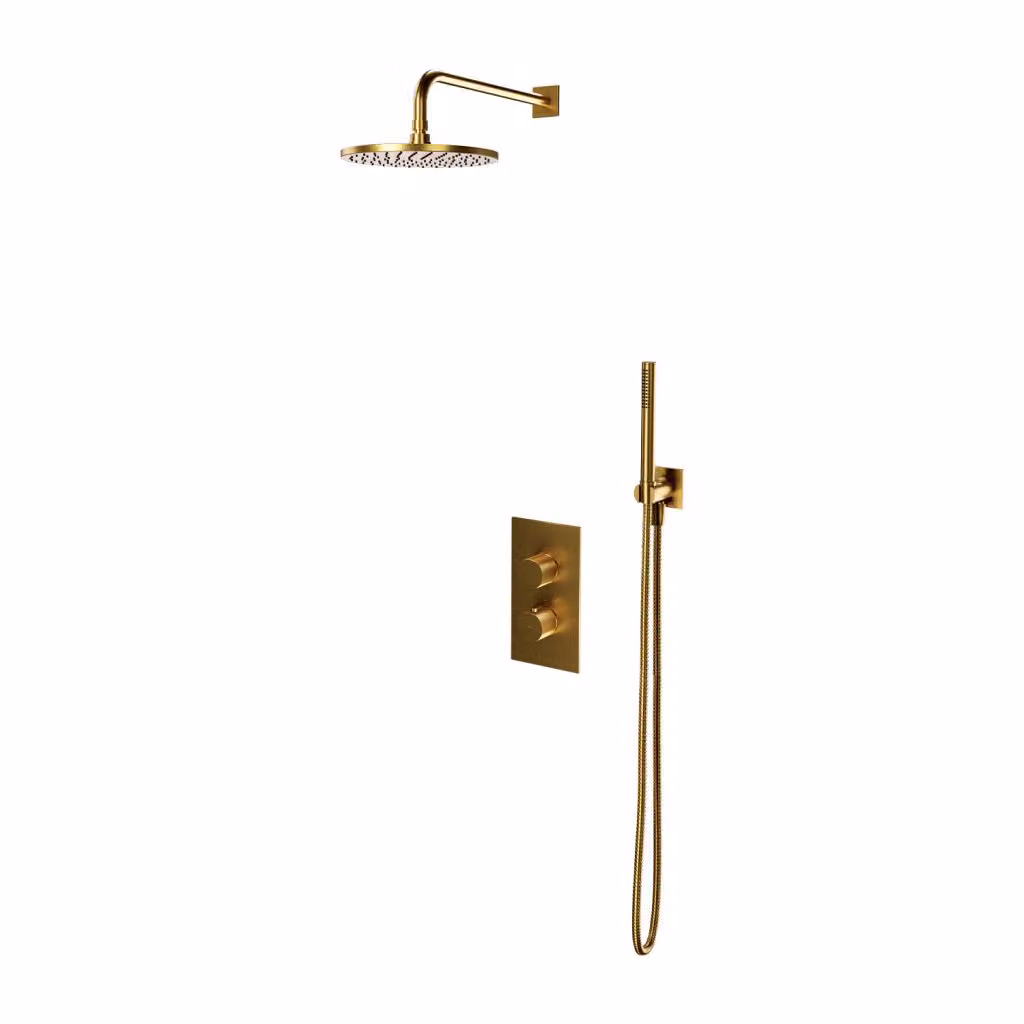 Omnires CONTOUR SYSCT11GLB Set doccia da incasso con miscelatore termostatico, dorato