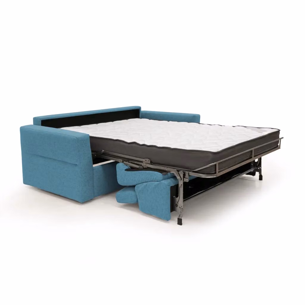 Divano letto Avalon Divani.Store grigio con materasso in schiuma, L: 220 cm, H: 18 cm, Materasso: 160 x 197 cm – 2