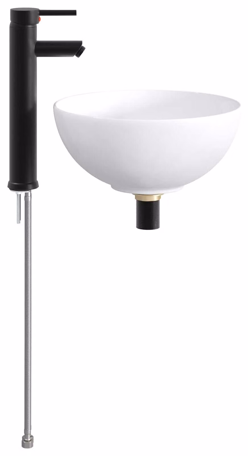 Lavabo da bagno Nero Opaco 32 x 32 x 13 cm Metallo