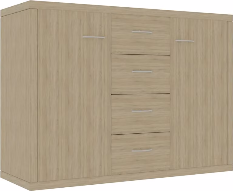 Credenza Rovere Sonoma 88x30x65 cm in Legno Multistrato