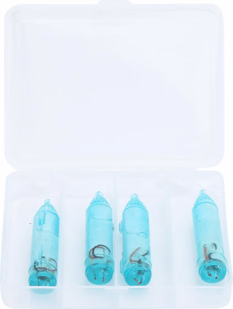 4 luci LED Angel Lock, lampada subacquea per esche, luce impermeabile per esche blu, con scatola