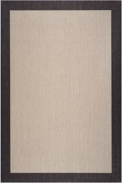 Tappeto DEBLON rettangolare antiscivolo in poliestere beige e nero L: 120 cm, P: 180 cm