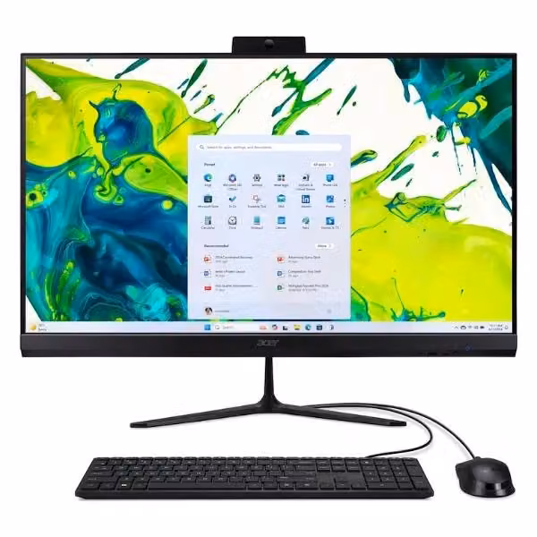 Acer Aspire C27-2G PC All-in-One Nero, Intel Core 5 120U, 68,6 cm (27"), 16 GB DDR4, 512 GB SSD, Windows 11 Home, Wi-Fi 6 – 2