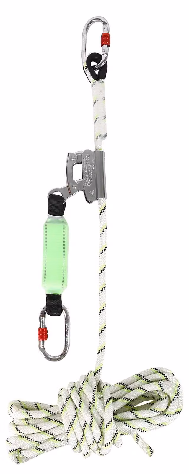 Dispositivo di sicurezza con cavo da 13 mm e moschettoni