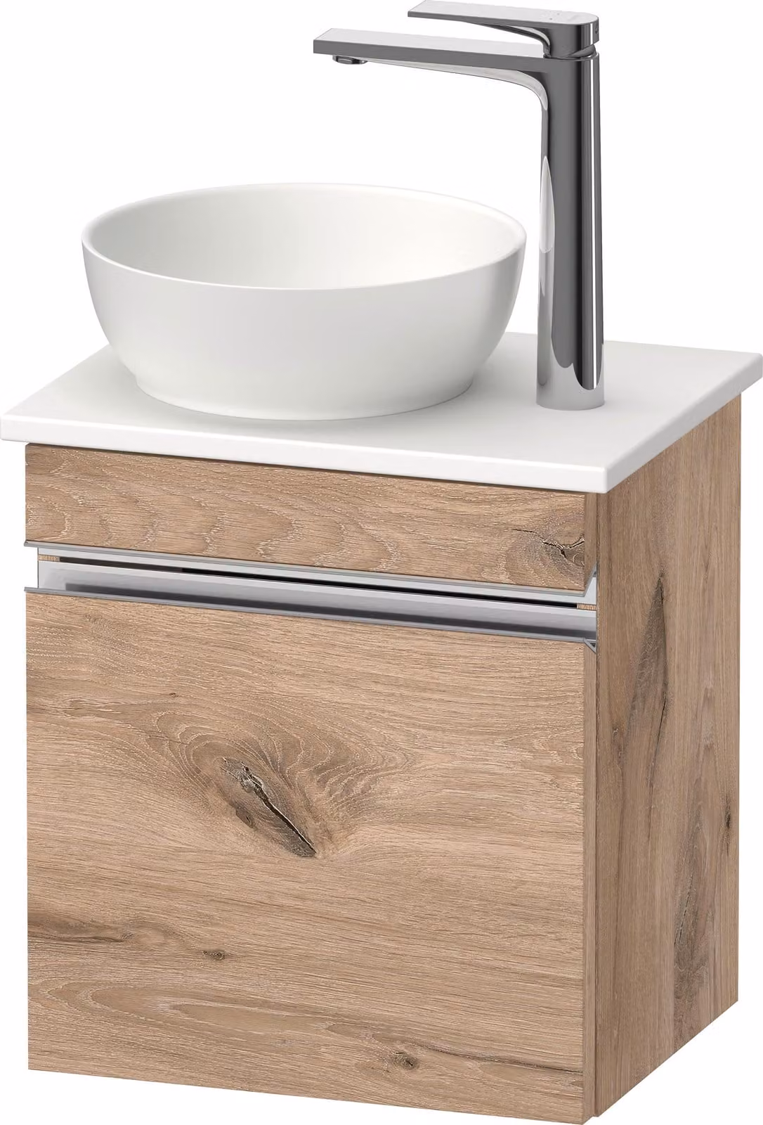 Duravit Sivida Meuble sous-lavabo sur console, charnières à gauche, poignée profilée chromée, 400x325x440mm, SV4656L10550000, SV4656L10550000