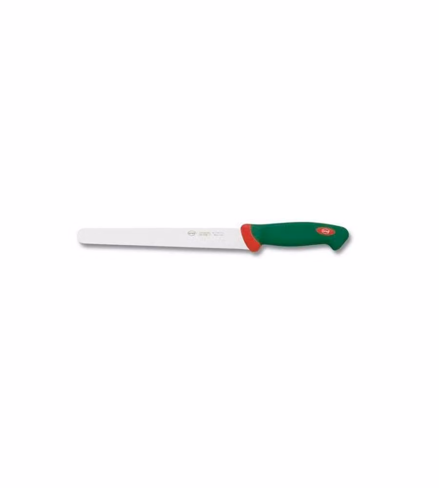Coltello da affettare prosciutto Sanelli in acciaio inox e plastica, colore argento, Lunghezza: 24,0 cm