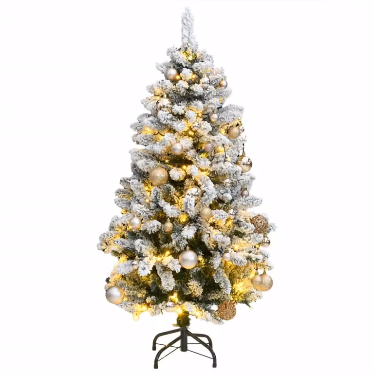 Maison Exclusive - Albero di Natale artificiale pieghevole con 150 LED e palline, 120 cm