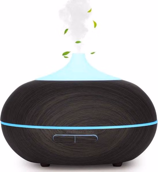 Diffusore di aromi con 7 colori LED e funzione automatica, 16,5x12x12 cm
