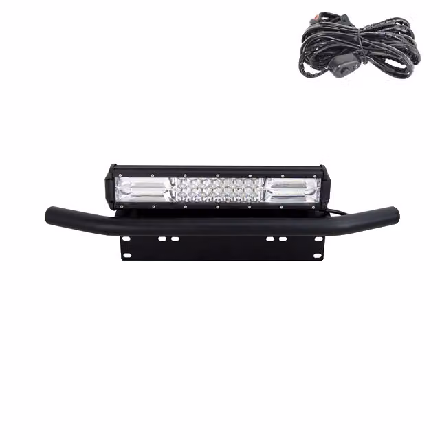 Portatarga, striscia luminosa a LED, fari off-road, supporto da 15" e cavo
