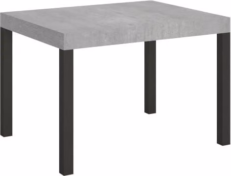 Tavolo allungabile 80x120/204 cm Everyday telaio Antracite - Cemento