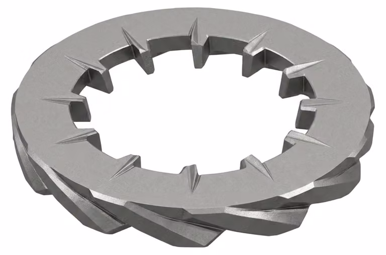 DIN 6798 Rondelle di sicurezza dentate in acciaio per molle I 10,5 zincate gal Zn K 1000 pz