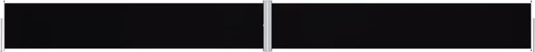 Tenda Laterale Retrattile Nera 117x1200 cm