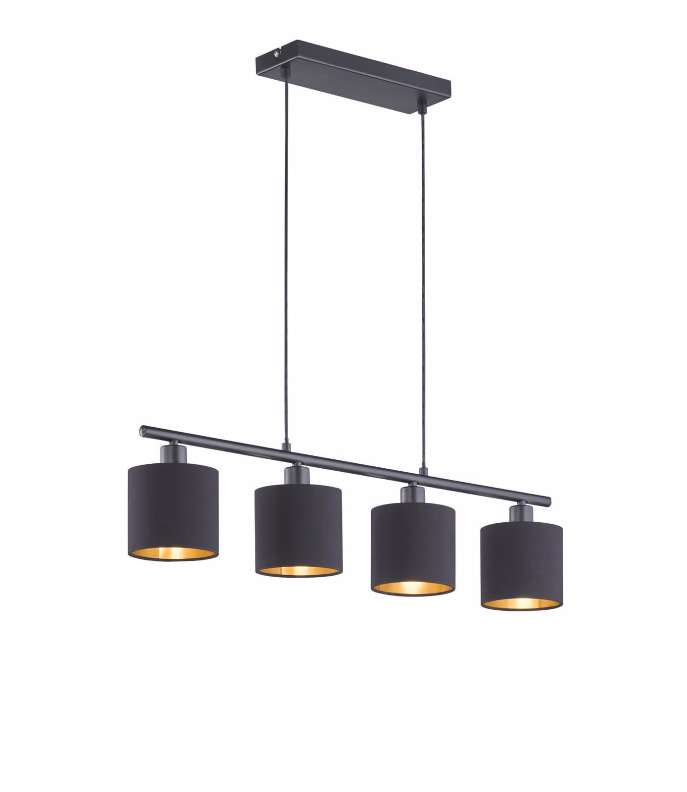Lampadario TOMMY nero e oro 4xE14x28W in metallo, dimensioni: 150x75x12 cm, IP20, RL