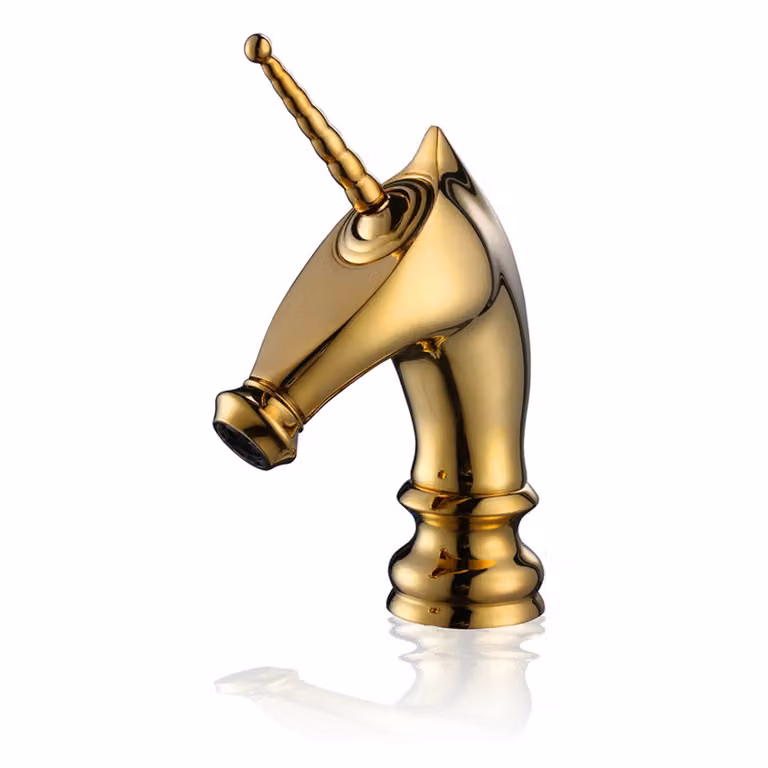 Miscelatore per lavabo UNICORN KRAN retro GOLDEN unicorn LAUFERI