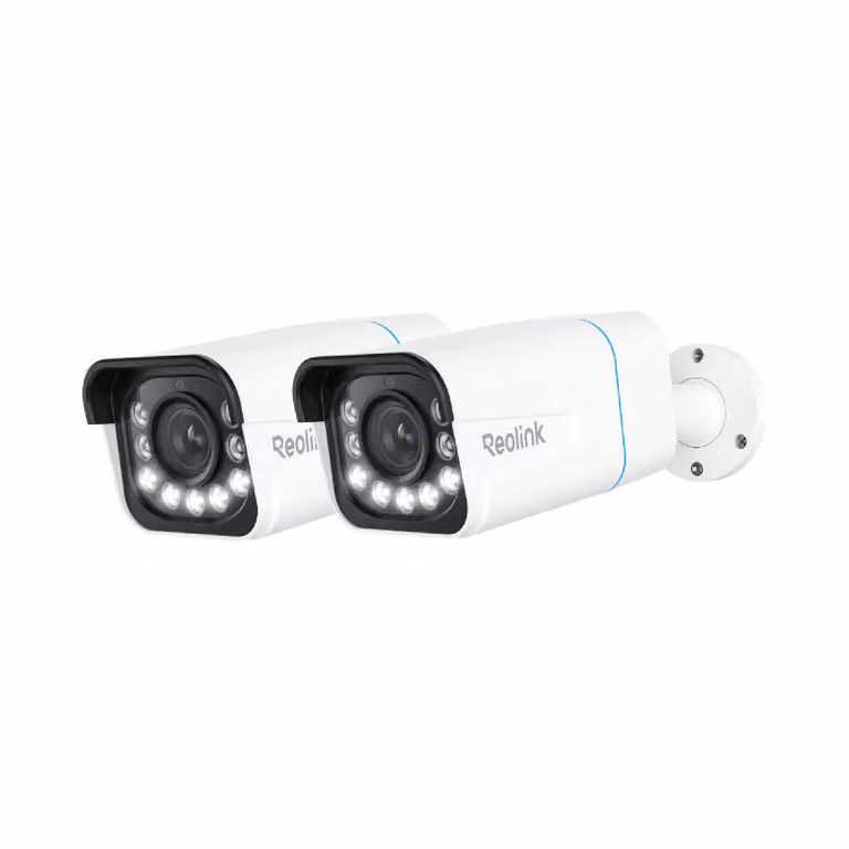 Reolink RLC-811A, telecamera di sorveglianza per esterni 4K 8MP PoE, rilevamento persone/veicoli/animali, zoom ottico 5X, visione notturna a colori, audio a 2 vie, confezione da 2 pz