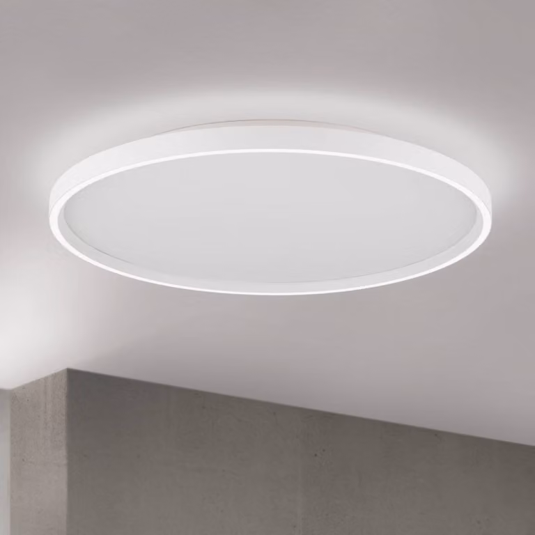 ORION Plafoniera soffitto MASCA, dimmerabile, Bianco / Opale, Soggiorno / Sala da pranzo, Alluminio, Moderno, Plafoniera