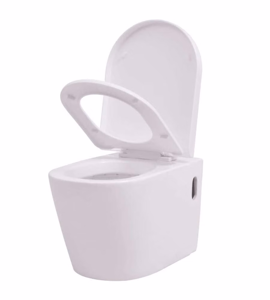 WC Sospeso in Ceramica Bianca