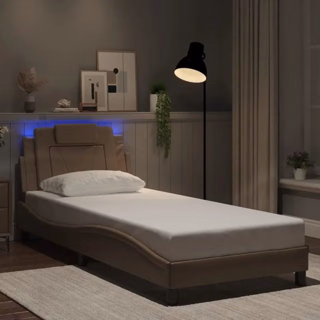 Giroletto Viana con LED senza Materasso Cappuccino 90x200 cm 3213998
