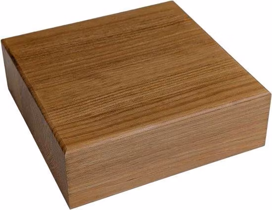 Blocchi da esposizione in legno massello - 20x20x6,5 cm - Rovere chiaro