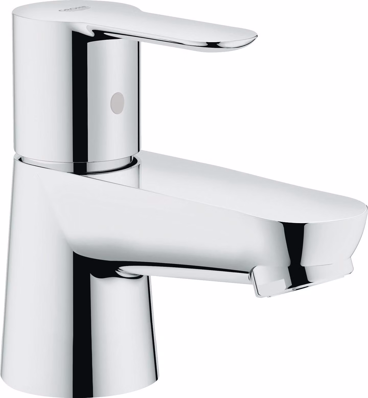Rubinetto per WC, attacco 1/2", modello grande, cromo, da montare a parete