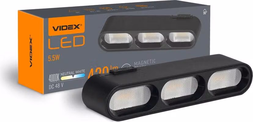 Illuminazione a binario LED VIDEX VL-TRMS-LD13B, nero